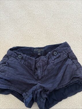 Banana Republic Navy Textured High-Waist Women's Shorts